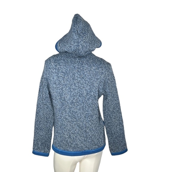 PRANA Wool Blend Knit Hooded Zip Sweater Jacket Fleece Lined Women's Size M - Picture 6 of 16